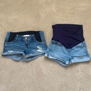 2 pairs maternity shorts